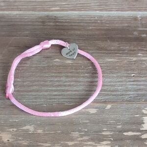 Pink Heart Charm Bracelet for Kids